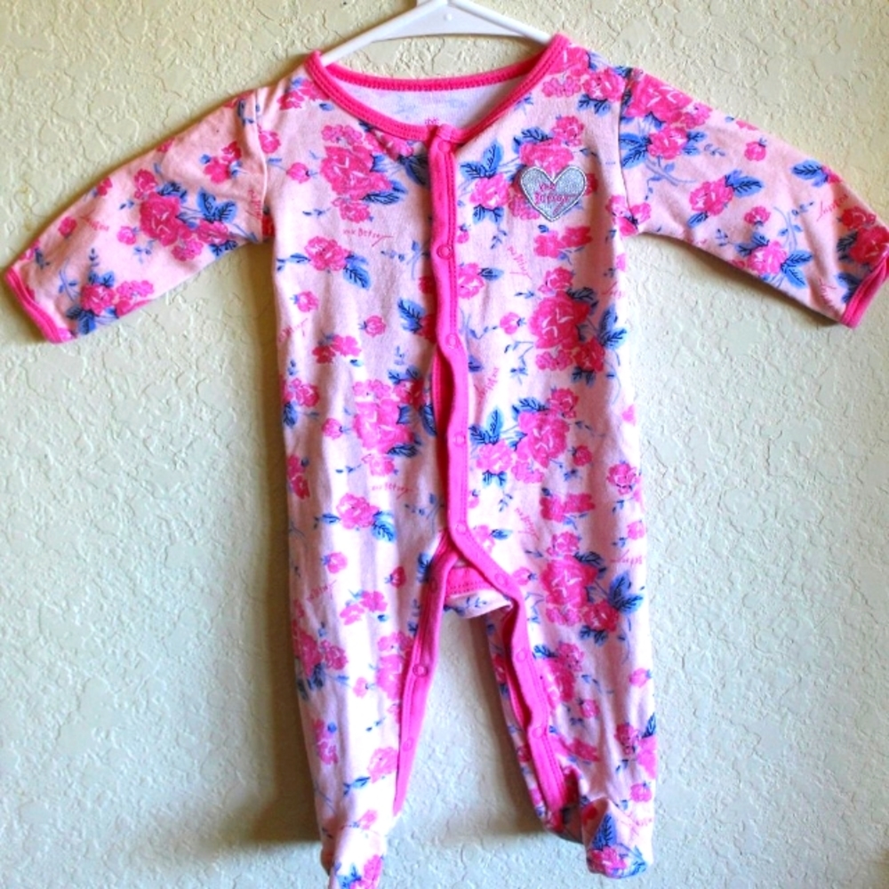 3/$15 Betsey Johnson floral pajamas 6 months